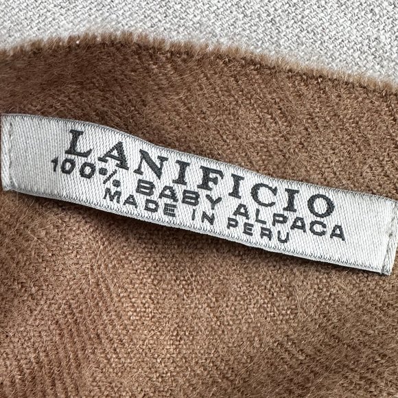 Vintage Lanificio 100% baby alpaca wool neck scarf made in Peru - Picture 4 of 7